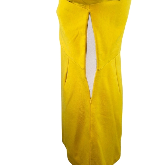 ZARA Basic Spring Yellow Mini Dress In Medium - Picture 3 of 6